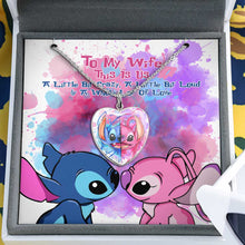Load image into Gallery viewer, Personalized Heart Pendant Necklace Custom Couple Gift for Disney Fans
