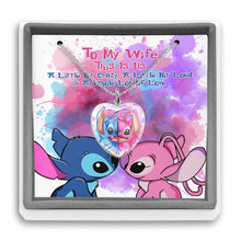 Load image into Gallery viewer, Personalized Heart Pendant Necklace Custom Couple Gift for Disney Fans
