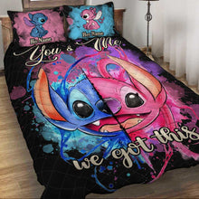 Load image into Gallery viewer, Personalized Ohana Quilt Set Custom Names for Couples Gift
