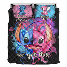 Load image into Gallery viewer, Personalized Ohana Quilt Set Custom Names for Couples Gift
