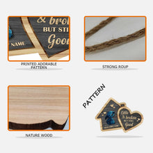 Load image into Gallery viewer, Personalized Family Wood Sign Little &amp; Broken Home Decor Gift
