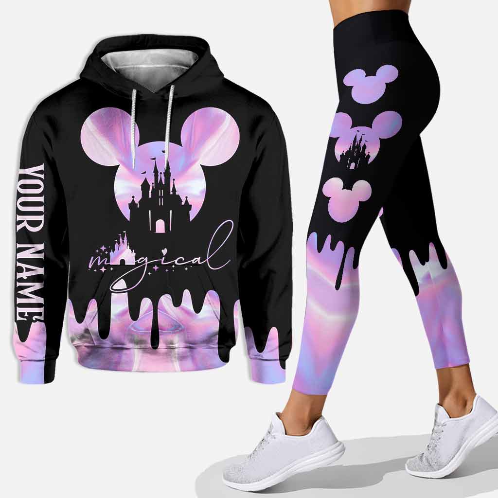 Personalized Mickey Mouse Hoodie and Leggings Set for Kids & Adults | Magical Gift
