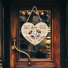 Load image into Gallery viewer, Personalized Heart-Shaped Wood Sign Custom Names Romantic Gift
