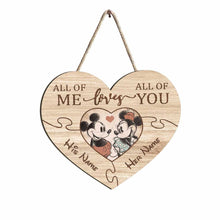 Load image into Gallery viewer, Personalized Heart-Shaped Wood Sign Custom Names Romantic Gift

