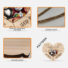 Load image into Gallery viewer, Personalized Puzzle Heart Wood Sign Custom Names Gift for Couple
