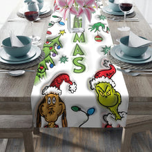 Load image into Gallery viewer, Personalized Merry Grinchmas Table Runner Holiday Decor Gift
