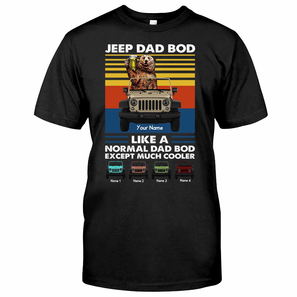 Personalized Jeep Dad Bod T-shirt & Hoodie Custom Name Gift