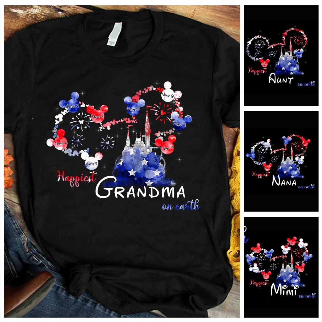 Personalized Happiest Grandma Independence Day T-shirt & Hoodie Gift