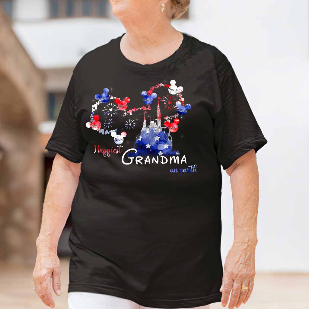 Personalized Happiest Grandma Independence Day T-shirt & Hoodie Gift