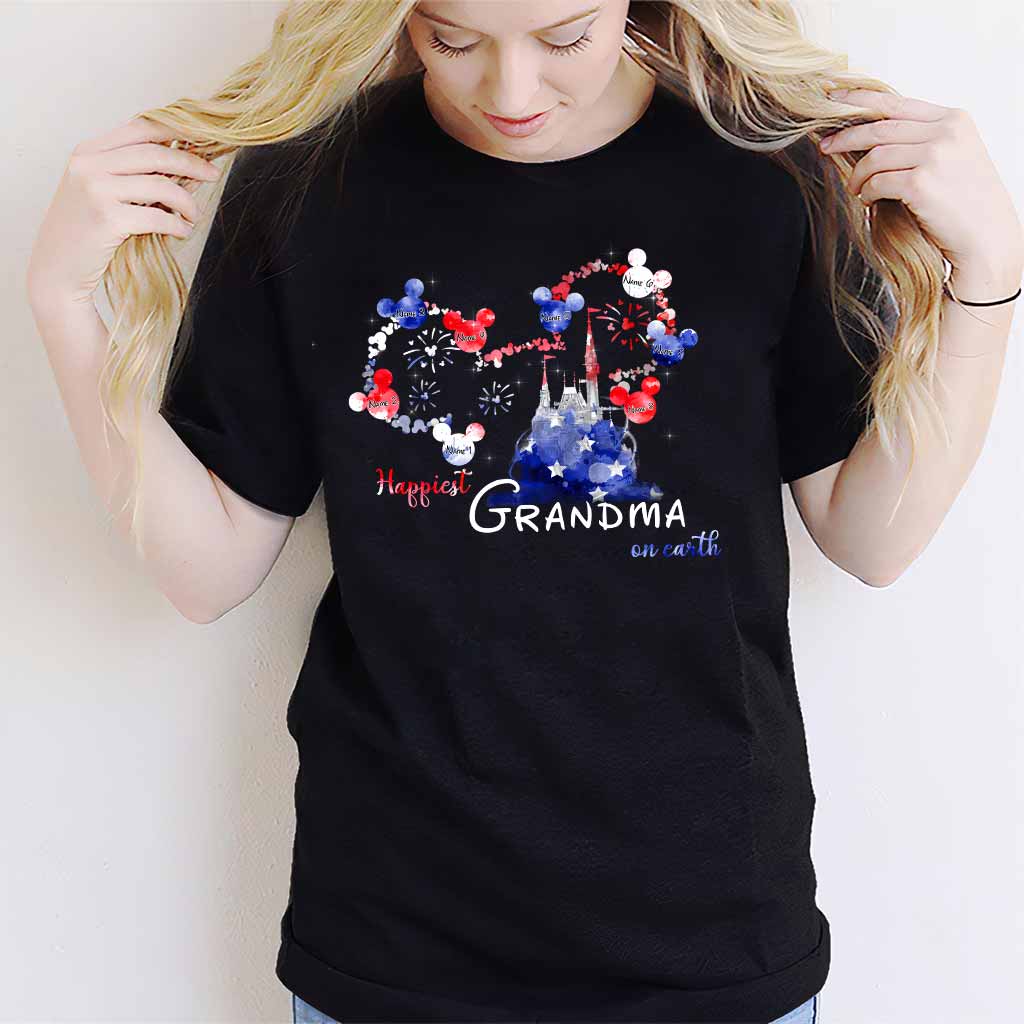 Personalized Happiest Grandma Independence Day T-shirt & Hoodie Gift