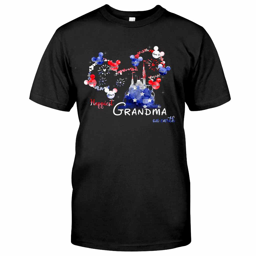 Personalized Happiest Grandma Independence Day T-shirt & Hoodie Gift