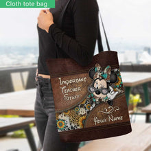 Load image into Gallery viewer, Personalized Tote Bag for Teachers with Custom Name Gift
