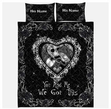 Load image into Gallery viewer, Personalized Nightmare Quilt Set Custom Names for Couples
