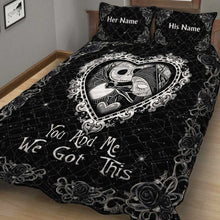 Load image into Gallery viewer, Personalized Nightmare Quilt Set Custom Names for Couples
