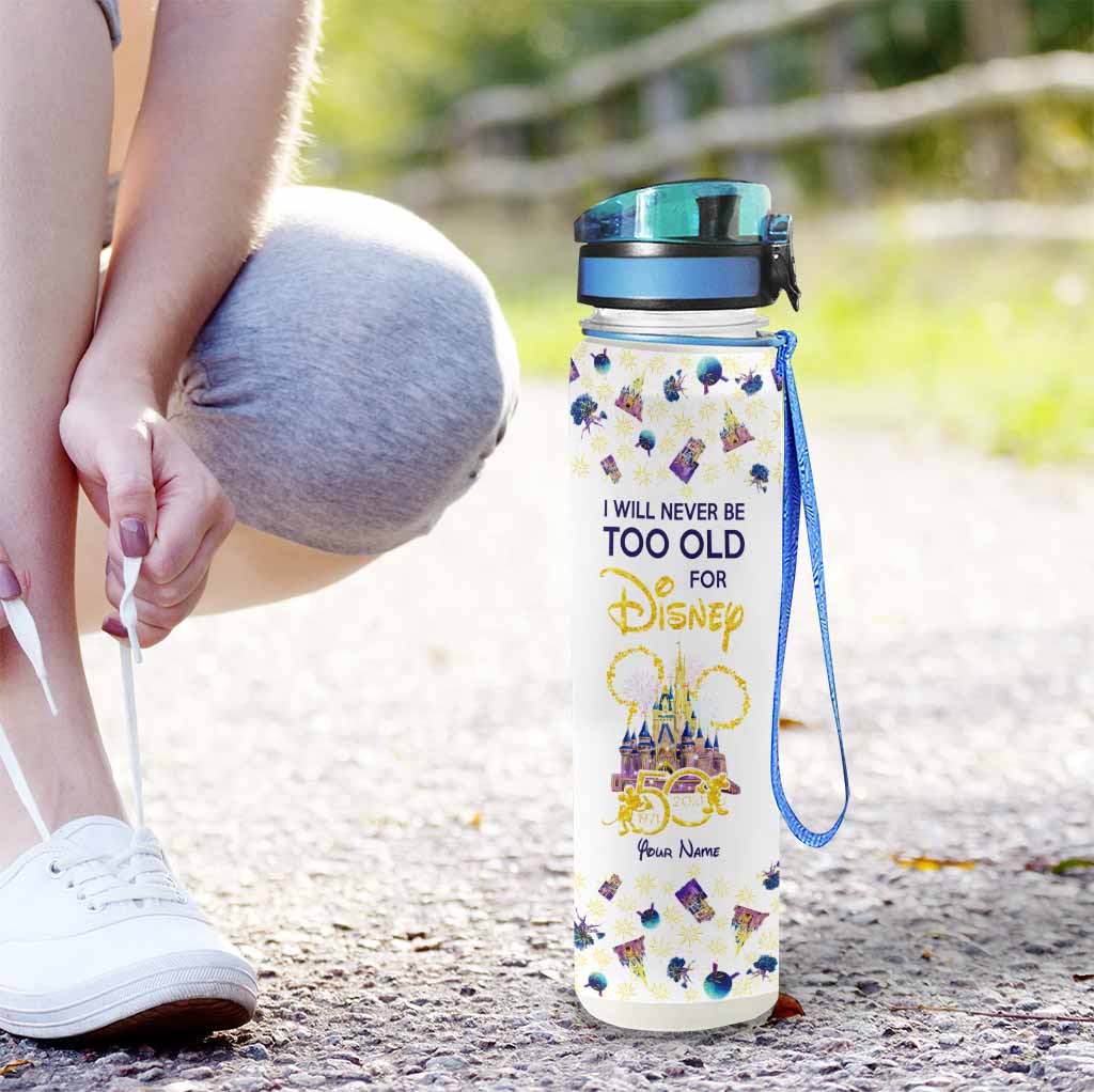 Personalized Disney Water Tracker Bottle Custom Name Gift