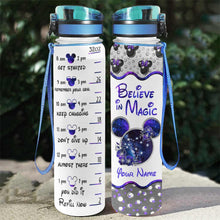 Load image into Gallery viewer, Personalized Water Tracker Bottle for Kids - Believe in Magic Theme

