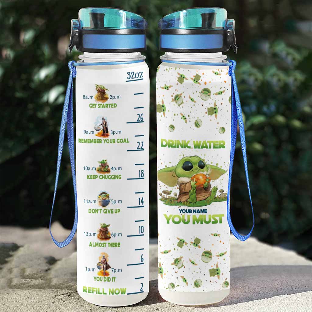 Personalized Water Tracker Bottle with Infuser for Hydration