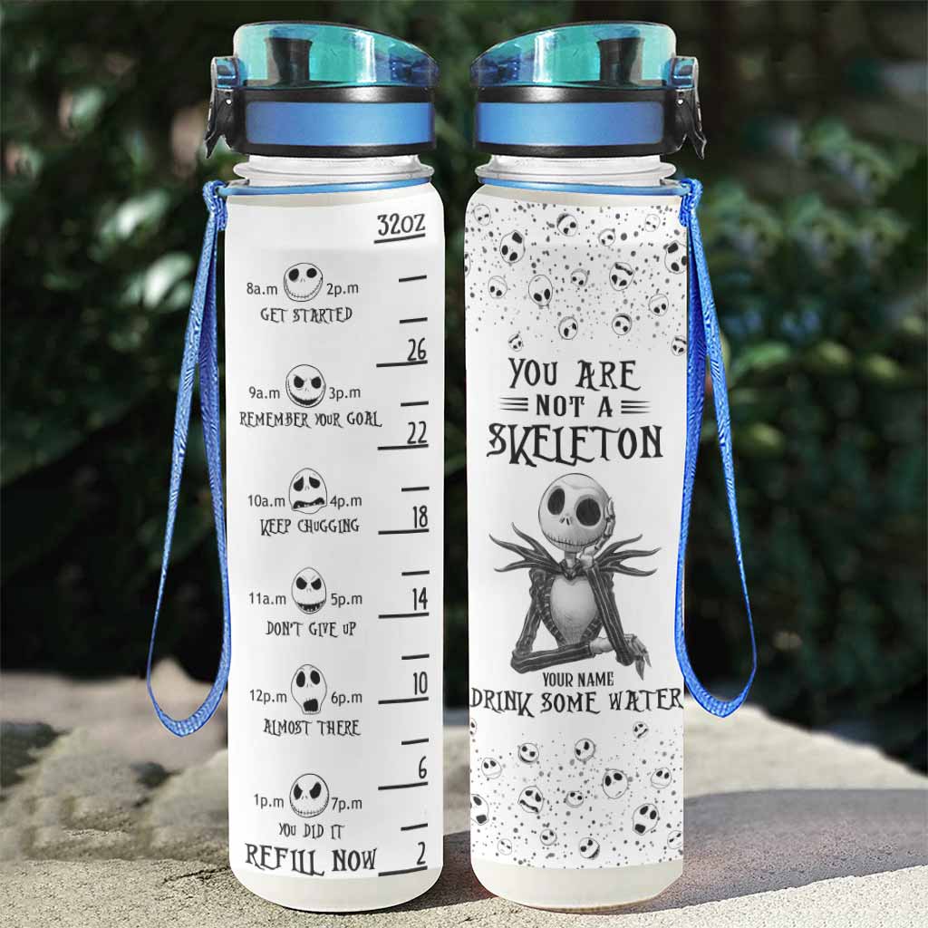 Personalized Nightmare Water Tracker Bottle Custom Name Gift