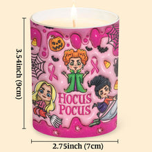 Load image into Gallery viewer, Personalized Breast Cancer Awareness Candle with Wooden Lid | Custom Name Gift
