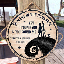 Load image into Gallery viewer, Personalized Round Wood Sign with Couple's Names for Home Decor
