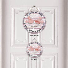 Load image into Gallery viewer, Personalized Round Wood Sign Years of Magic Custom Names Gift for Wedding Anniversary
