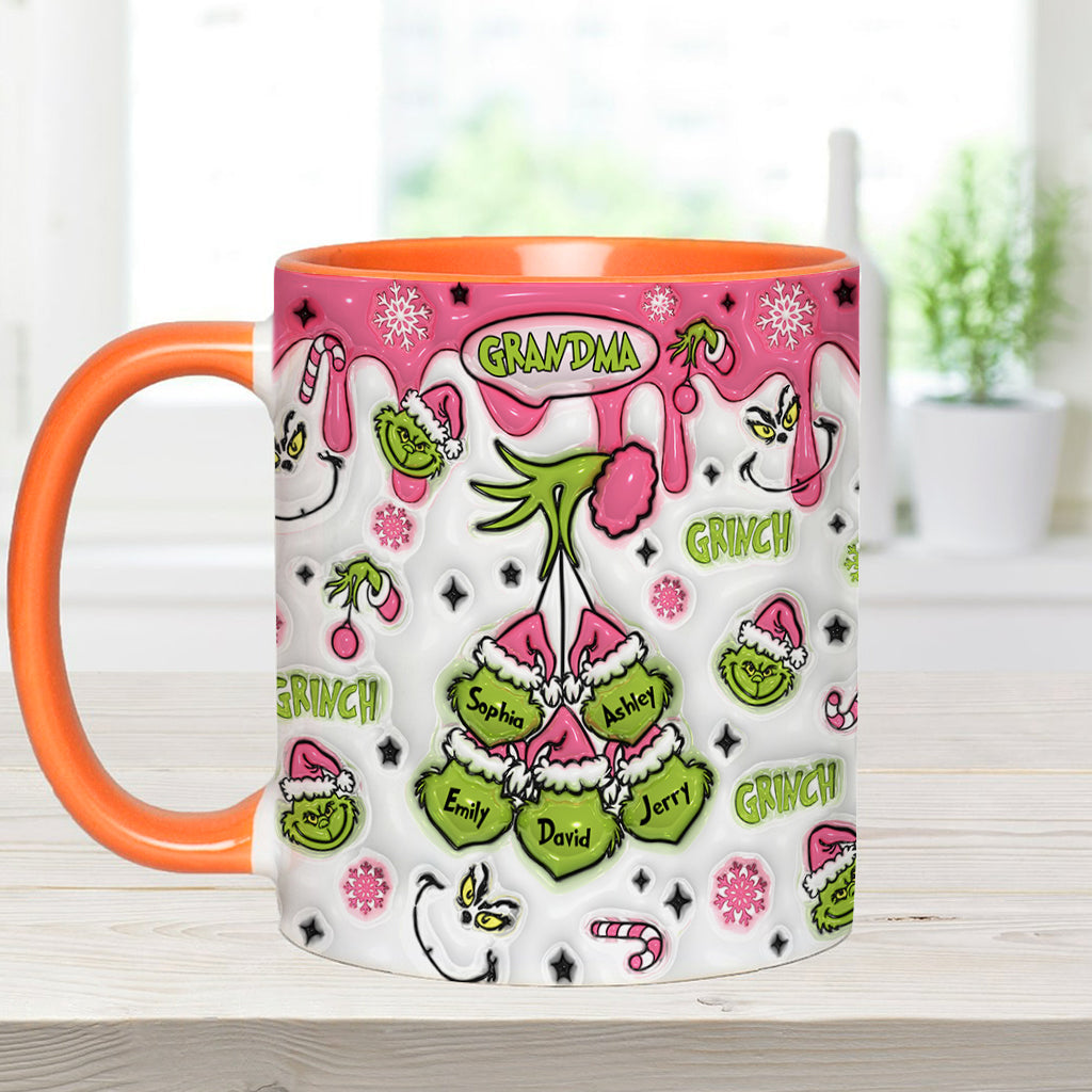 Personalized Christmas Accent Mug for Grandma Custom Name Gift