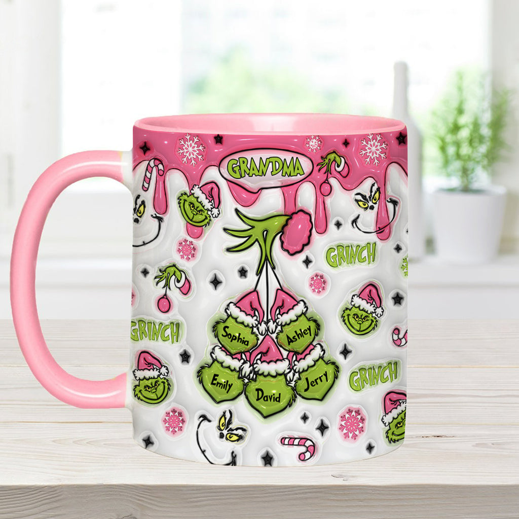 Personalized Christmas Accent Mug for Grandma Custom Name Gift