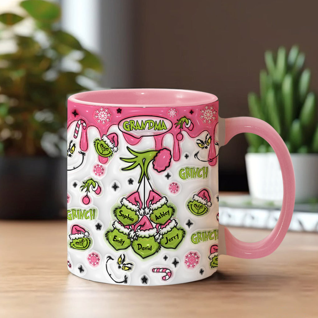 Personalized Christmas Accent Mug for Grandma Custom Name Gift
