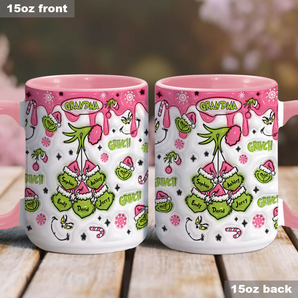 Personalized Christmas Accent Mug for Grandma Custom Name Gift