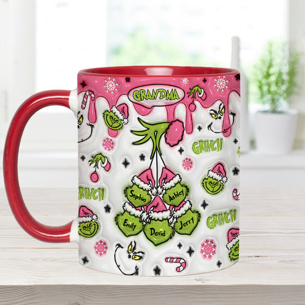 Personalized Christmas Accent Mug for Grandma Custom Name Gift