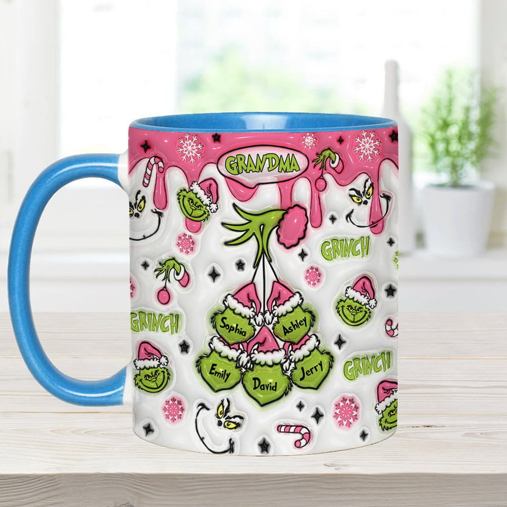 Personalized Christmas Accent Mug for Grandma Custom Name Gift