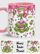 Load image into Gallery viewer, Personalized Christmas Accent Mug for Grandma Custom Name Gift
