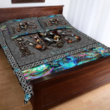 Load image into Gallery viewer, Personalized Till Death Do Us Part Quilt Set for Couples Halloween Wedding Gift
