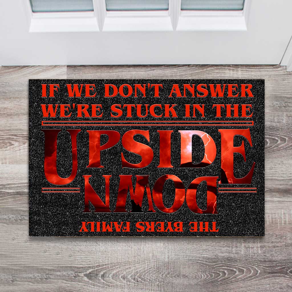 Personalized Stranger Things Doormat Custom Family Name Gift