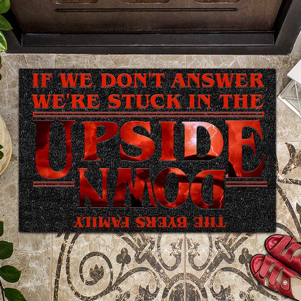 Personalized Stranger Things Doormat Custom Family Name Gift