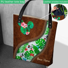 Load image into Gallery viewer, Personalized Tropical Mouse Ears Tote Bag Custom Name Gift

