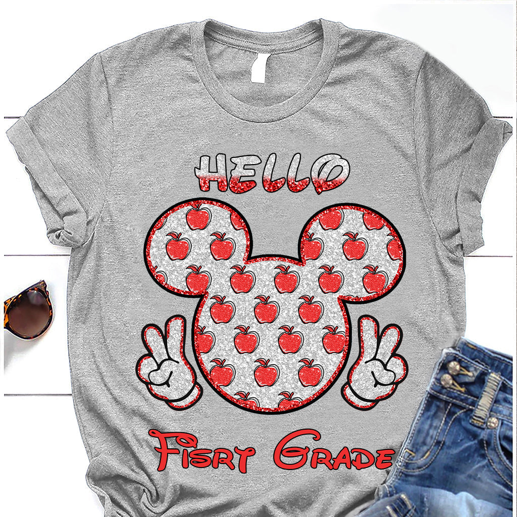 Personalized Teacher T-shirt & Hoodie with Glitter Print Gift for Back to School