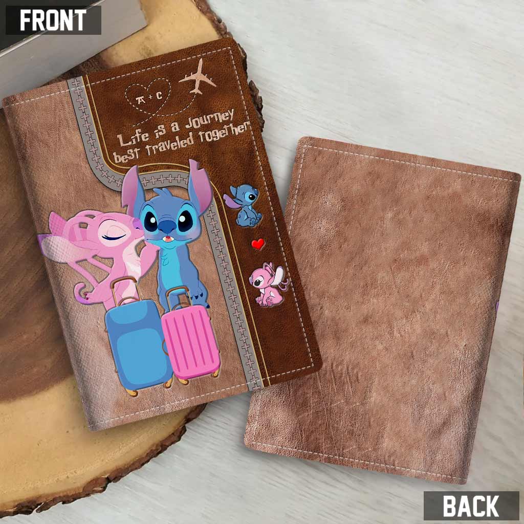 Personalized Passport Holder for Couples Travel with Names