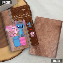 Load image into Gallery viewer, Personalized Passport Holder for Couples Travel with Names
