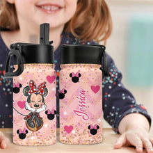 Load image into Gallery viewer, Personalized Kids Water Bottle with Magic Mouse Ears for Birthday
