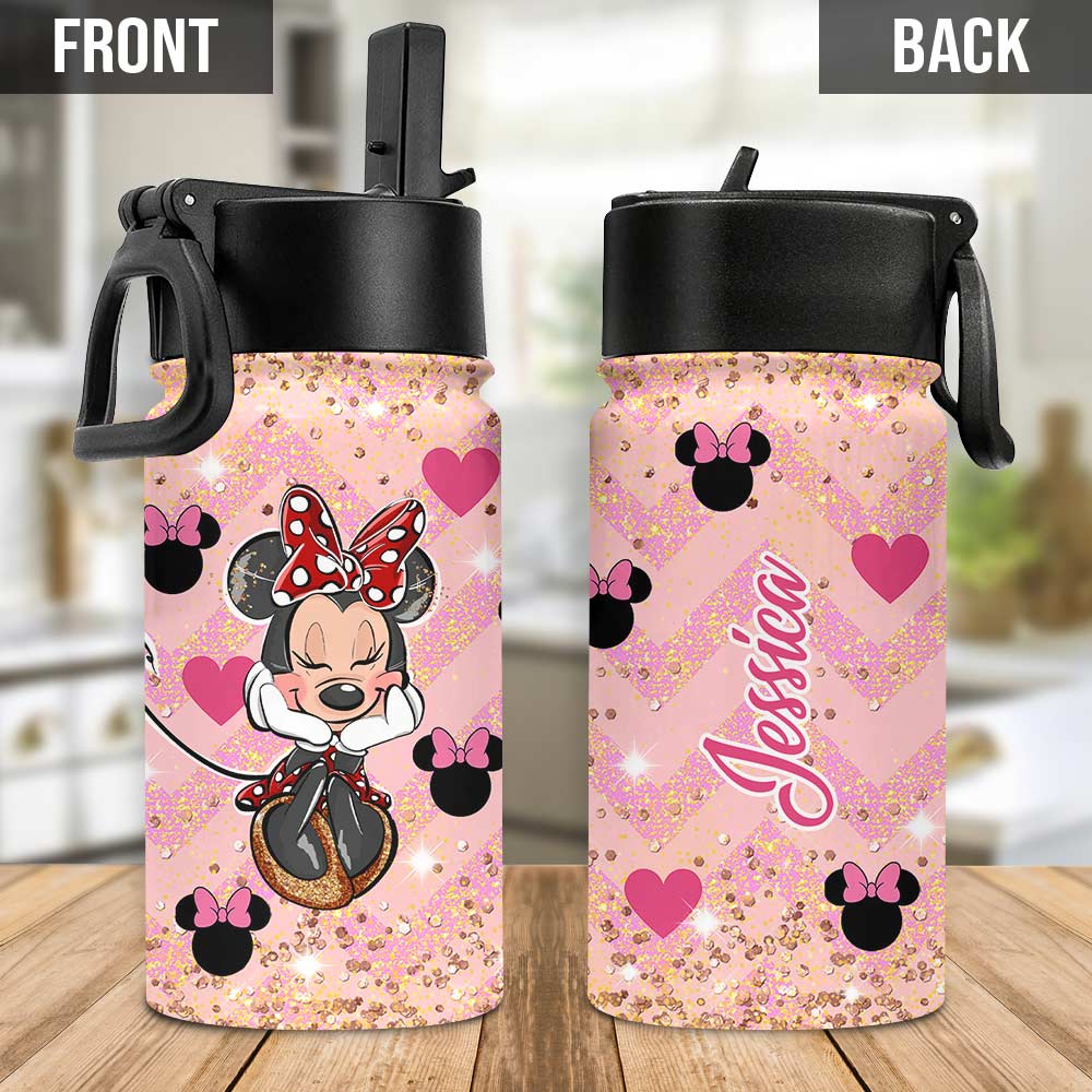 Personalized Kids Water Bottle with Magic Mouse Ears for Birthday