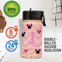 Load image into Gallery viewer, Personalized Kids Water Bottle with Magic Mouse Ears for Birthday
