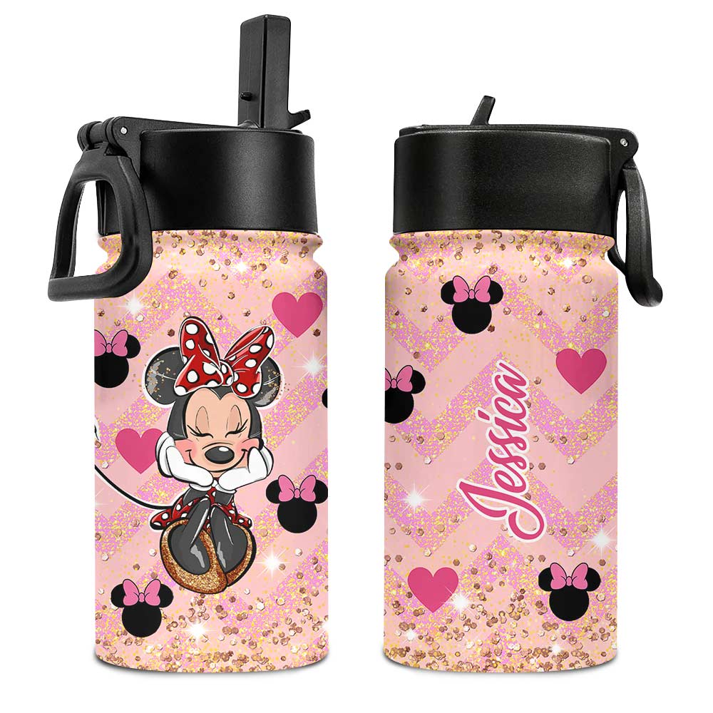 Personalized Kids Water Bottle with Magic Mouse Ears for Birthday