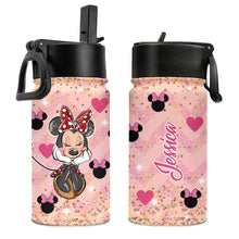 Load image into Gallery viewer, Personalized Kids Water Bottle with Magic Mouse Ears for Birthday
