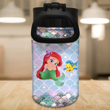 Load image into Gallery viewer, Personalized Little Mermaid Kids Water Bottle with Name
