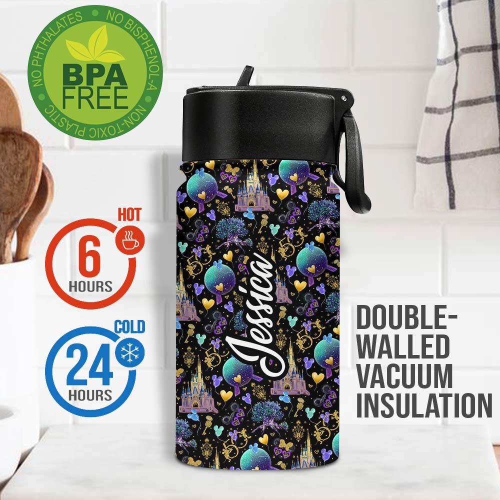 Personalized Kids Water Bottle with Magic Mouse Ears Design