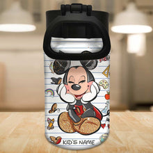 Load image into Gallery viewer, Personalized Kids Water Bottle with Name and Motivational Designs
