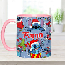 Load image into Gallery viewer, Personalized Ohana Accent Mug Custom Name Christmas Gift
