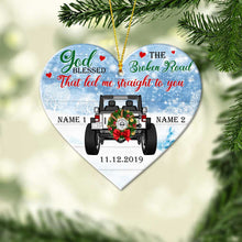 Load image into Gallery viewer, Personalized Heart-Shaped Christmas Ornament Custom Names Gift
