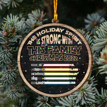 Load image into Gallery viewer, Personalized Christmas Family Layered Wood Ornament Gift 2022
